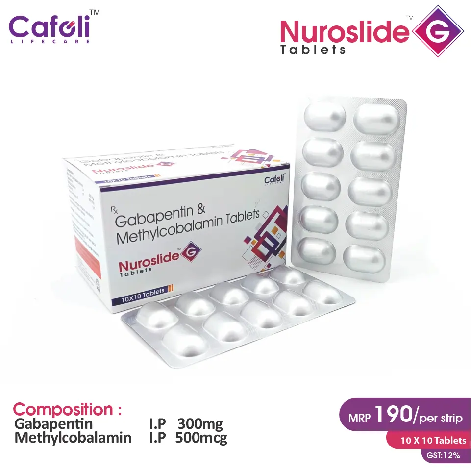 Gabapentin 300mg + Methylcobalamin 500mcg Tablet at the best price in PCD Pharma Franchise for Nerve Pain Treatment.